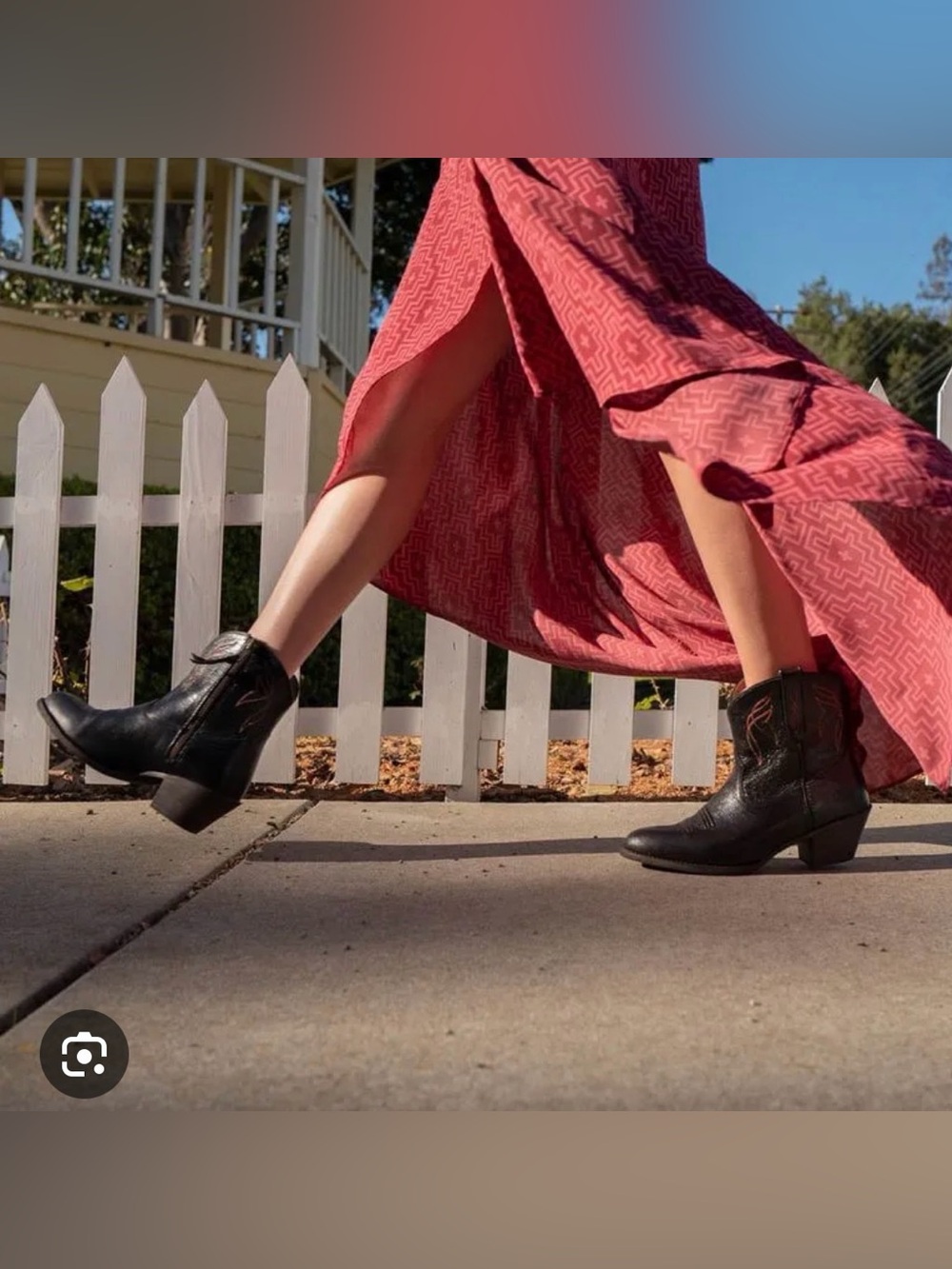 Ariat Darlin Style Ankle Boots Black with Brown Stitching